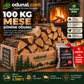 100 kg meşe şömine odunu ve 1 kg Kampkor mangal kömürü hediyesi