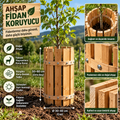 Orta boy doğal ahşap fidan koruyucu 80 cm