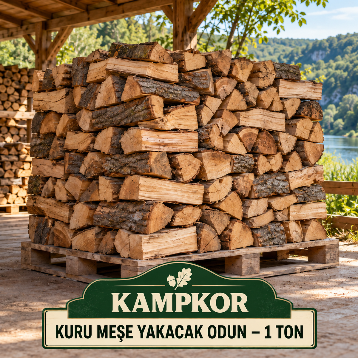 KAMPKOR kuru meşe yakacak odunu