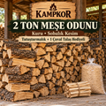 KAMPKOR 2 Ton Kuru Sobalık Meşe Odunu – Tutuşturmalık ve Çuval Talaş Hediyeli