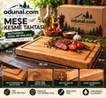 Doğal meşe kesme tahtası 30x20x3 cm, sade kutulu